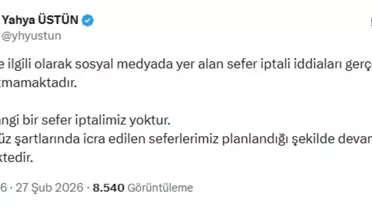 THY İran Seferleri İptal Edilmedi