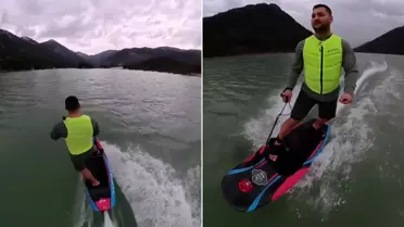 Yol bitti, göl başladı! Konya'dan Antalya'ya sörf yaptı