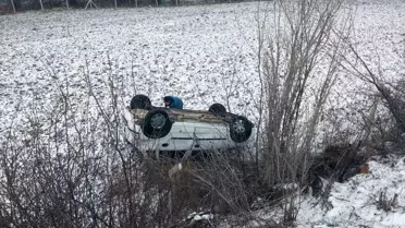 Yozgat'ta Otomobil Takla Attı