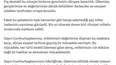 Çelik: Darbelere Karşı Güçlü Mücadele