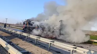 TIR'da Domates Yangını: Kullanılamaz Hale Geldi
