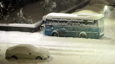 Erzurum'da 60 Santimetre Kar Yağışı