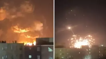 İran'da mühimmat deposu vuruldu! Şiddetli patlamalar meydana geldi