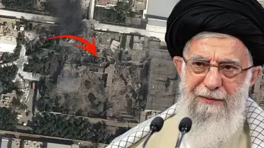 İşte saldırı sonrası ilk görüntü: Hamaney'in Tahran'daki konutu tamamen yok oldu