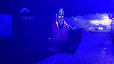 Kurtalan'da Otomobil Devrildi: Sürücü Yaralı