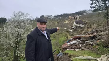 Ordu'da Heyelan: 2 Ev Yıkıldı, 4 Evde Hasar