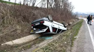 Vezirköprü'de Trafik Kazası: Sürücü Yara Almadan Kurtuldu