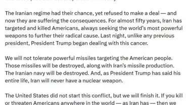 Hegseth: İran'la çatışmayı biz başlatmadık, bitireceğiz