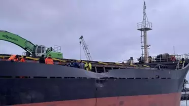 Bartın Limanı'nda Kuru Yük Gemisi Kazası