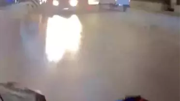 Bursa'da Motosiklet Sürücüsü Tehlike Atlattı