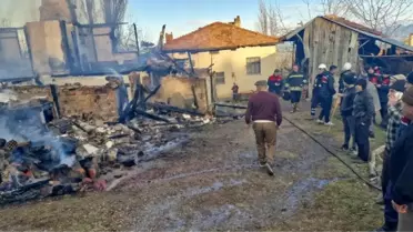 İskilip'te Yangın: Ev ve Traktör Yandı