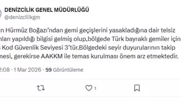 Hürmüz Boğazı'nda Gemi Geçiş Yasağı