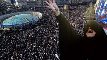 Hamaney'in ölümü sonrası Tahran'da mahşeri kalabalık! Binlerin ağzında tek slogan var