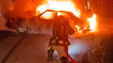 Hatay'da Seyir Halindeki Otomobil Alev Aldı