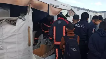 Malatya'da Konteyner Yangını