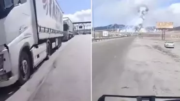 Türk tır şoförü savaşın ortasında kaldı: Evet arkadaşlar yolumuzu kestiler