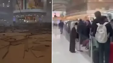 Abu Dabi havalimanında uçuşlar yeniden başladı, bavulunu kapan koştu