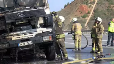 Kuzey Marmara Otoyolu'nda TIR Yangını