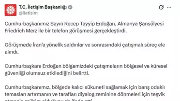 Cumhurbaşkanı Erdoğan'dan Almanya Şansölyesi Merz ile Telefon Görüşmesi