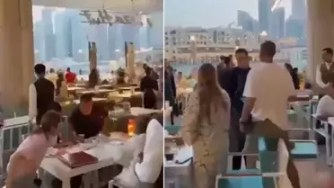 Dubai'de Ramazan topunu İran füzesi sanan turistler ne yapacağını şaşırdı