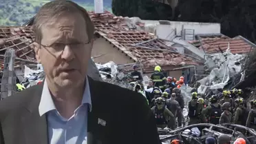 İsrail Cumhurbaşkanı Herzog 9 kişi öldüğü yerde gözyaşlarını tutamadı