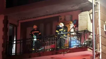 Denizli'de Balkonda Yangın Korkuttu