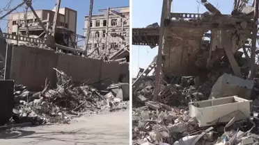 Saldırıların ardından İran'daki cadde bu hale geldi