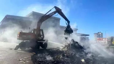 Antalya'da Sanayi Sitesinde Yangın Çıktı