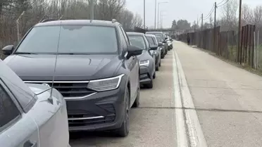 Kastanies Sınır Kapısı'nda Araç Yoğunluğu