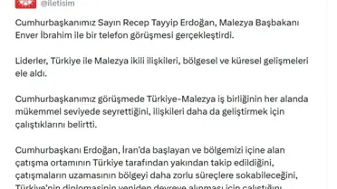 Cumhurbaşkanı Erdoğan, Malezya Başbakanı İbrahim ile görüştü