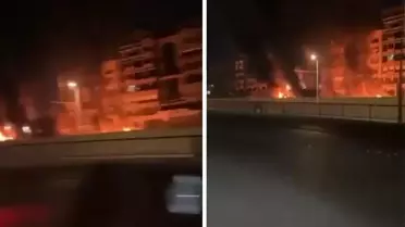 İsrail vurdu! Lübnan yangın yeri