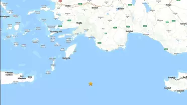 Kaş Açıklarında 4.5 Büyüklüğünde Deprem