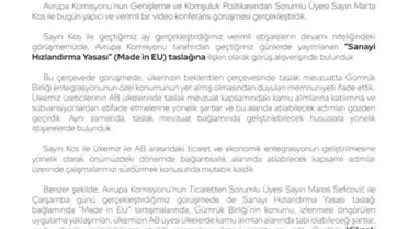 Türkiye-AB Ticaret Görüşmesi