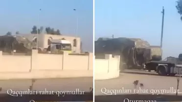 Felaket senaryosu gerçek oluyor: İşte Azerbaycan'ın İran sınırına yığınak yaptığı anlar