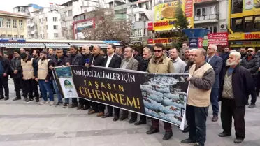 Gaziantep'te ABD ve İsrail'in İran'a yönelik saldırıları protesto edildi