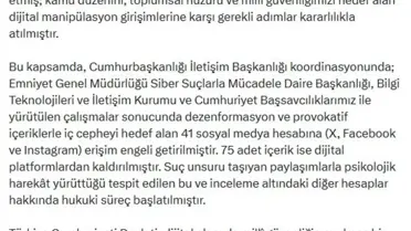 İletişim Başkanı Duran: Dezenformasyon içeren 41 hesaba erişim engeli getirildi