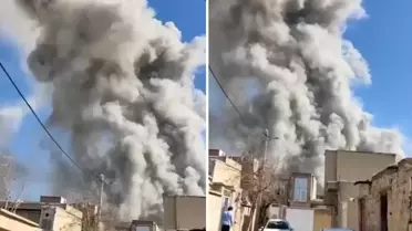 İran kentini vurdular! Dumanlar yükseldi