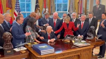 Oval Ofis'te olay görüntü! İzleyen herkes aynı yorumu yapıyor