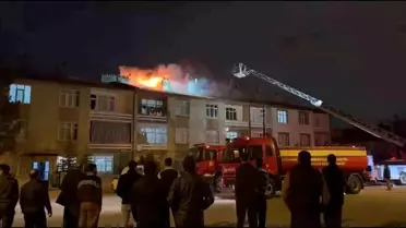 Konya'da Apartman Çatısında Yangın