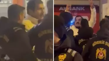 Ünlü oyuncu Ufuk Bayraktar 8 Mart yürüyüşünde! Polis anında müdahale etti