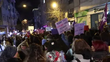 24. Feminist Gece Yürüyüşü Beyoğlu'nda Yapıldı