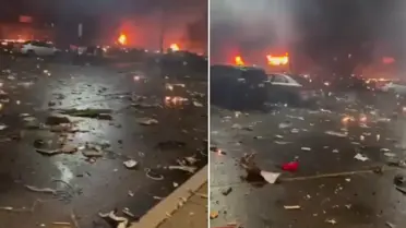 Görüntü bu gece yarısı Tel Aviv'de kaydedildi! Resmen kabusu yaşadılar