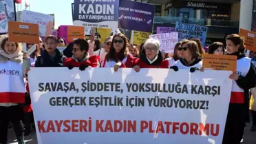 Kayseri'de Kadınlar Günü Yürüyüşü