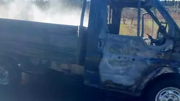 Beyşehir'de Kamyonet Yangını