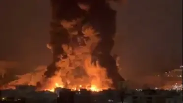 Tahran'da vurulan petrol deposunun yeni görüntüsü