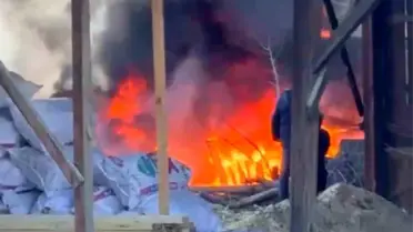 Safranbolu'da Çöp Konteyneri Yangını