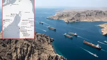 Hürmüz Boğazı'ndaki hareketlilik, takip sisteminde böyle görüntülendi