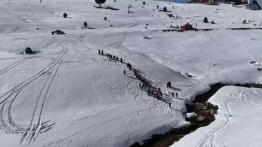 Uludağ'da nefes kesen çığ tatbikatı