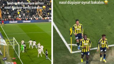 90+5'te gelen golle telefonunu tribünden alt kata düşürdü! Sonrasında olanlar daha da ilginç