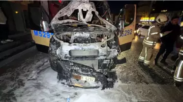 Avcılar'da Minibüs Yangını